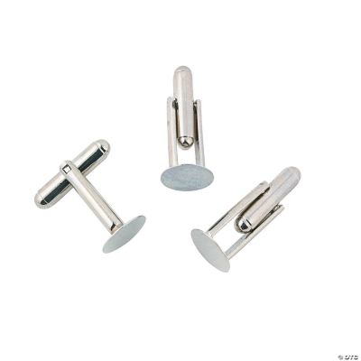Silvertone Cufflink Blanks