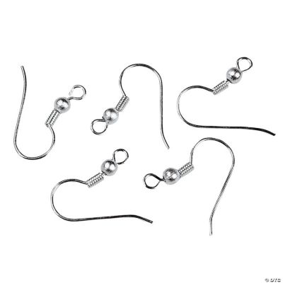 Silvertone Metal Fish Hook Earring Wires
