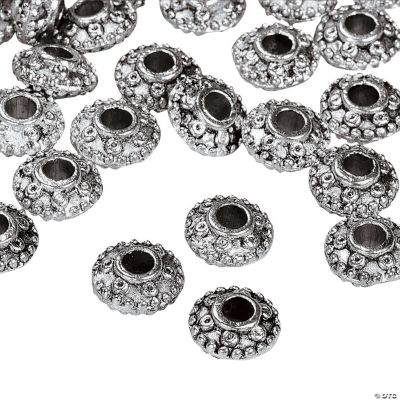 Silvertone Metal Scrolled Spacer Beads - 8mm