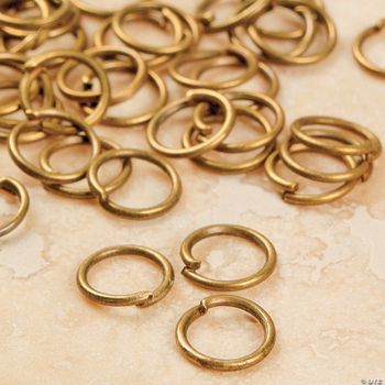 Antique Gold-Finish Metal Jumprings