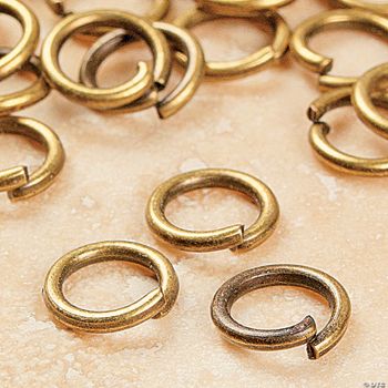 Antique Gold-Finish Metal Jumprings