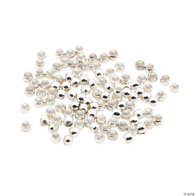 Silvertone Metal Crimp Beads