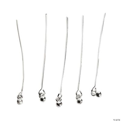 Silvertone Metal Headpins with Charms