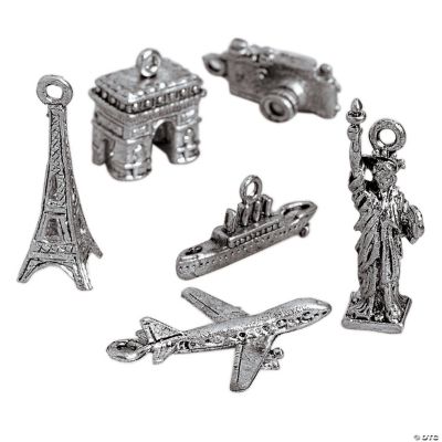Silvertone Travel Destination Charms