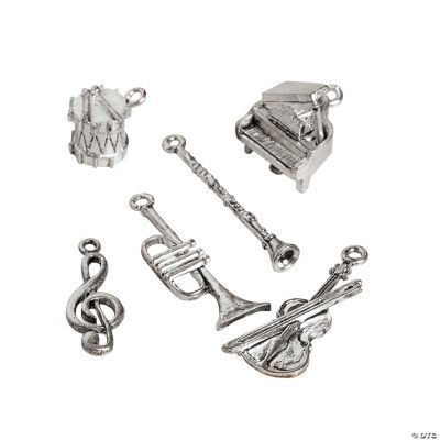 Silvertone Musical Instrument Charms