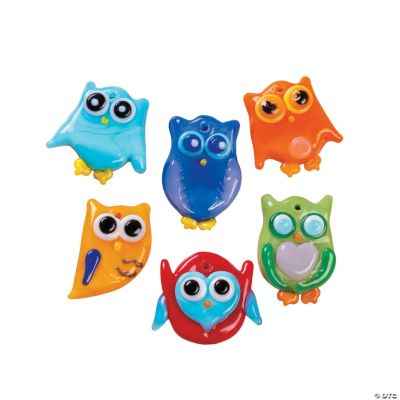 Fused Glass Owl Charms
