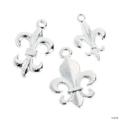 Silvertone Fleur De Lis Charms