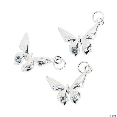 Butterfly Charms With Rhinestone