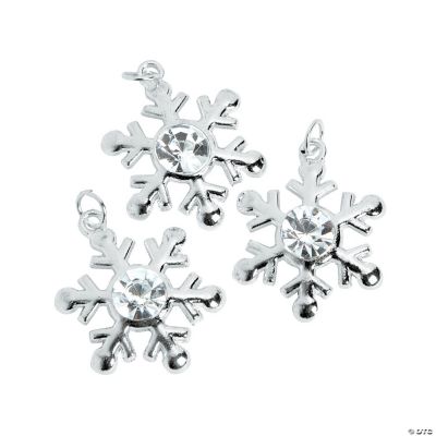 Snowflake Charms With Rhinestone