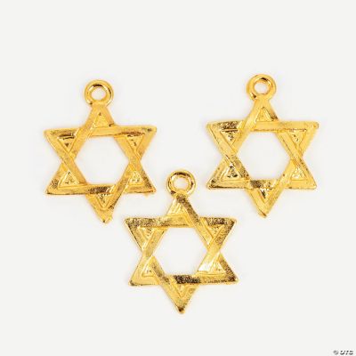 Goldtone Star Of David Charms