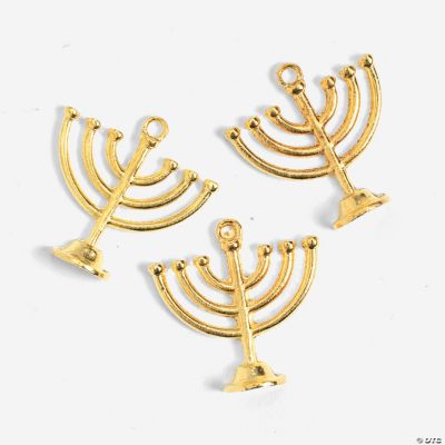 Goldtone Menorah Charms