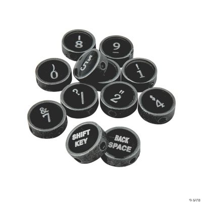 Silvertone Antique Typewriter Keys - 13mm