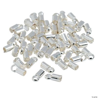 Silvertone Crimp Tubes With Loop