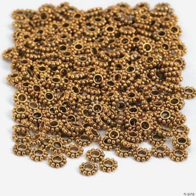 Goldtone Daisy Spacer Beads - 6mm