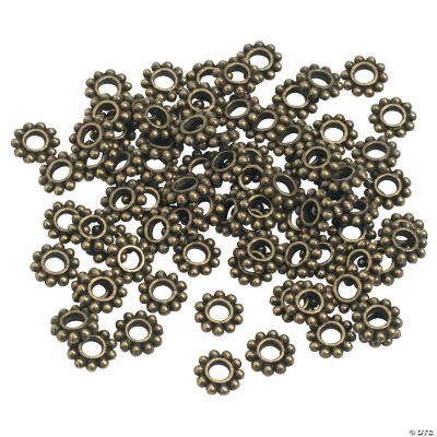 Antique Goldtone Daisy Spacer Beads - 6mm