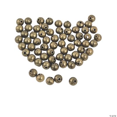 Antique Goldtone Round Beads - 4mm