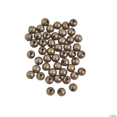 Antique Goldtone Round Beads - 6mm
