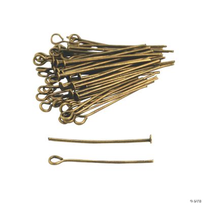 Antique Goldtone Headpins & Eyepins - 1
