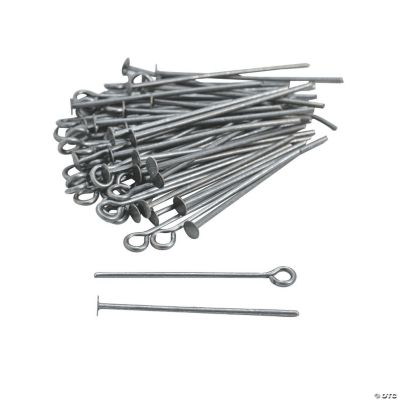 Antique Silvertone Headpins & Eyepins - 1"