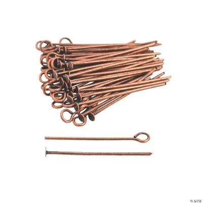 Copper-Tone Headpins & Eyepins - 1"