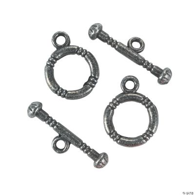 Antique Silvertone Toggle Clasps