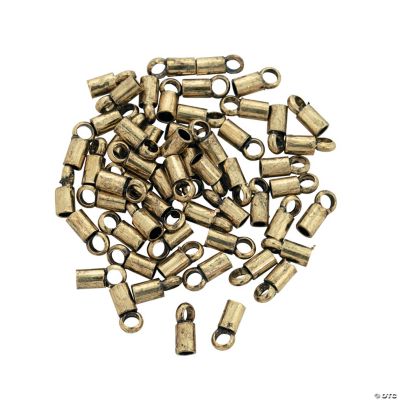 Antique Goldtone Crimp Tubes With Loop