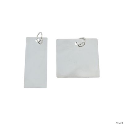 Silvertone Square &amp: Rectangle Blanks