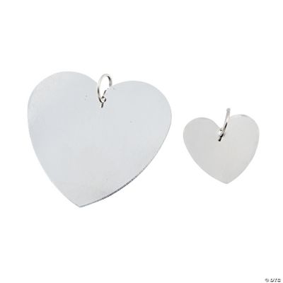 Antique Silvertone Heart Blanks