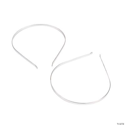Silvertone Beadable Headbands