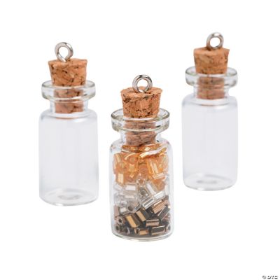 Mini Bottle Charms with Cork Stopper Oriental Trading