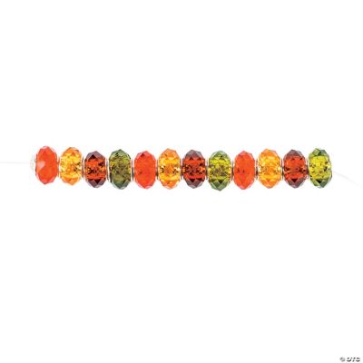 Fall Faceted Large Hole Beads - 14mm