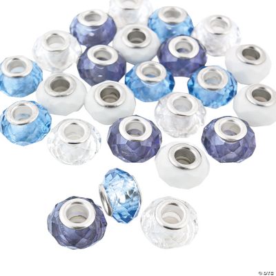 Crystal Winter Large Hole Beads - 15mm