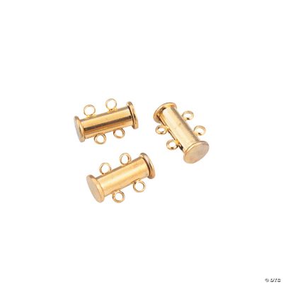 Goldtone Double Strand Bar Clasps