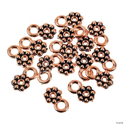 Copper-Tone Daisy Spacers With Loop
