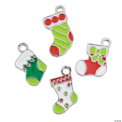 Stocking Enamel Charms