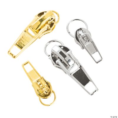 Silvertone & Goldtone Zipper Pulls