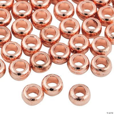Flat Copper-Tone Beads - 4mm