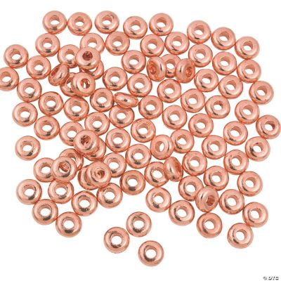 Flat Copper-Tone Beads - 6mm