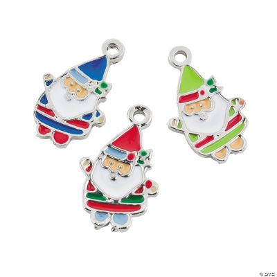 Santa Gnome Enamel Charms