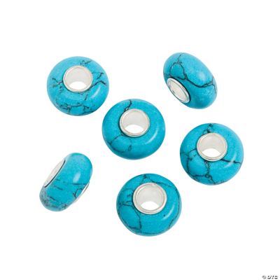 Turquoise Large Hole Beads - 13mm