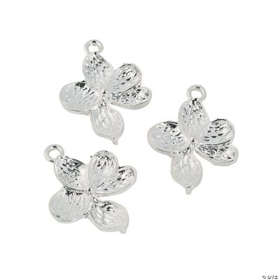 Silvertone Dogwood Charms