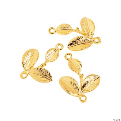 Goldtone Leaves Charms