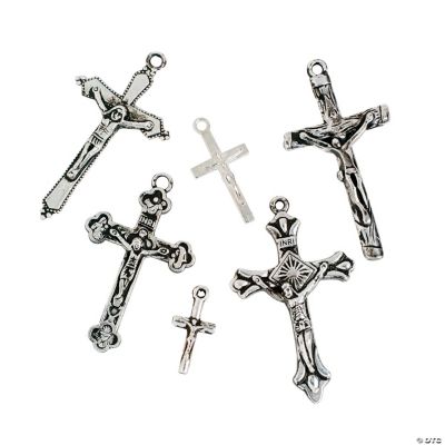 Silvertone Crucifix Charm Assortment