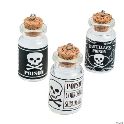 Mini Poison Bottle Charms With Cork Stopper