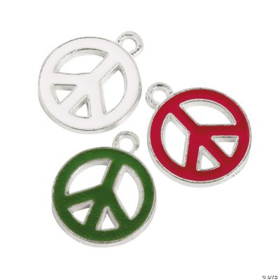Christmas Enamel Peace Charms