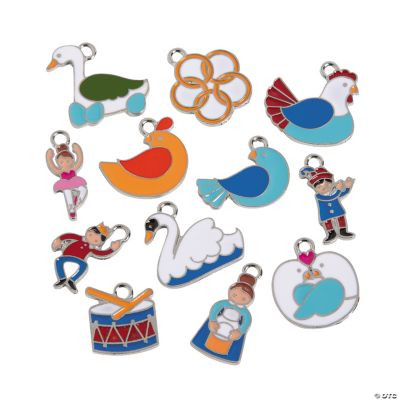 12 Days Of Christmas Enamel Charms