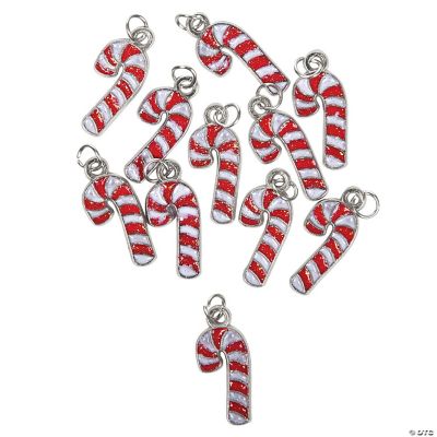 Candy Cane Enamel Charms