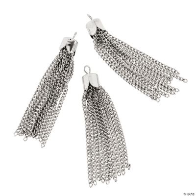 Silvertone Tassel Charms