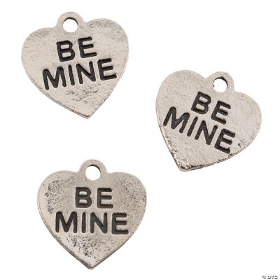 Silvertone “Be Mine” Charms