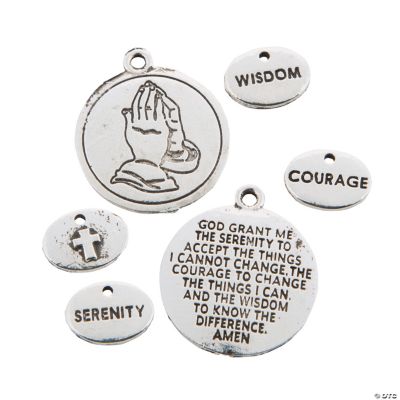 Silvertone Serenity Prayer Word Charms